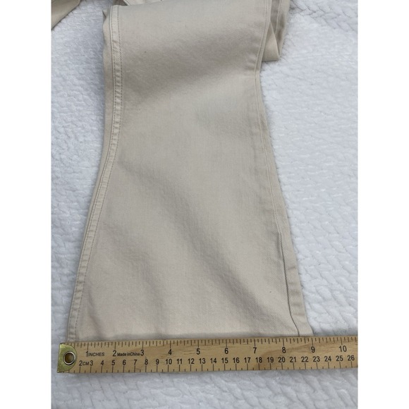 Free People Women's  Ivory Denim Crop  Stretch Bootcut Jeans Size 27 - Picture 8 of 10